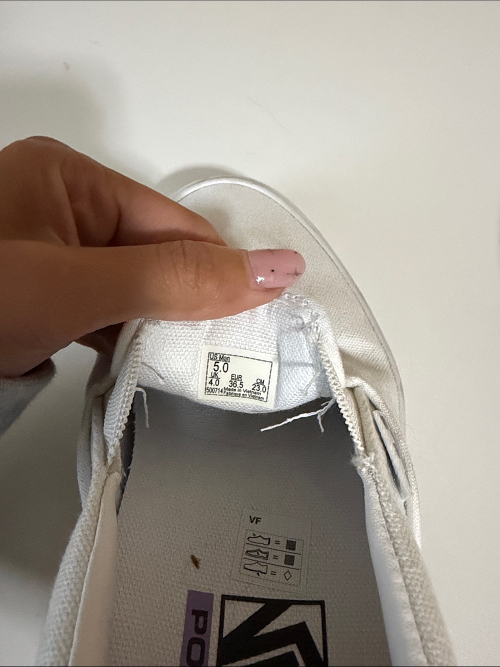 Vans White Canvas Slip-On - Picture 3 of 6